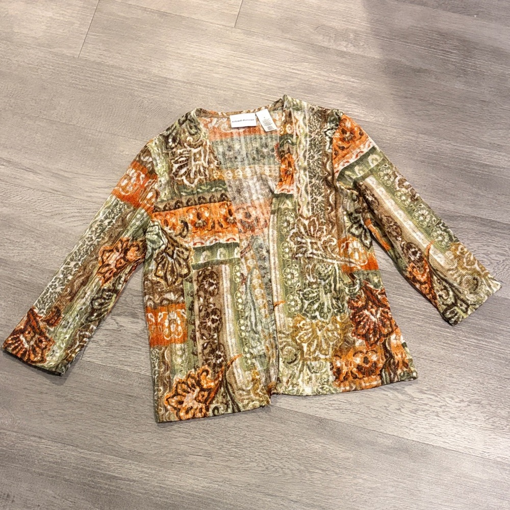 Alfred Dunner Multicolor Knit Jacket